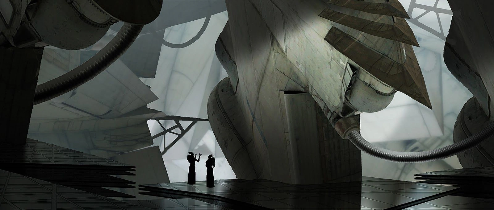 [Mass Effect] Концептуальный рисунок: Турианская архитектура.