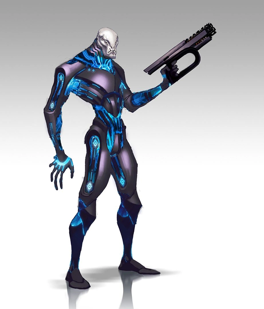 [Mass Effect] Концептуальный рисунок: Костюм в стилистике Ретрансляторов.