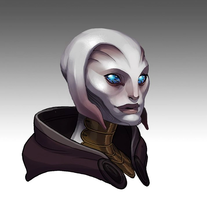 [Mass Effect] Концептуальный рисунок: Вариант Тали без шлема.