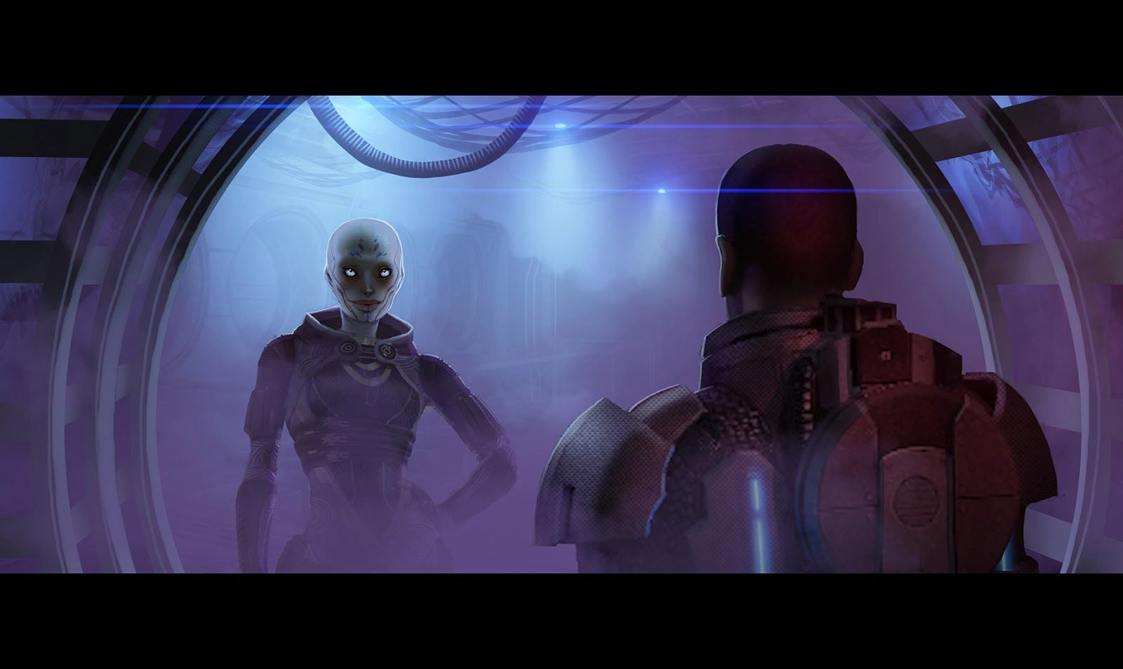 [Mass Effect] Концептуальный рисунок: Тали в стилистике «зелёного человечка».