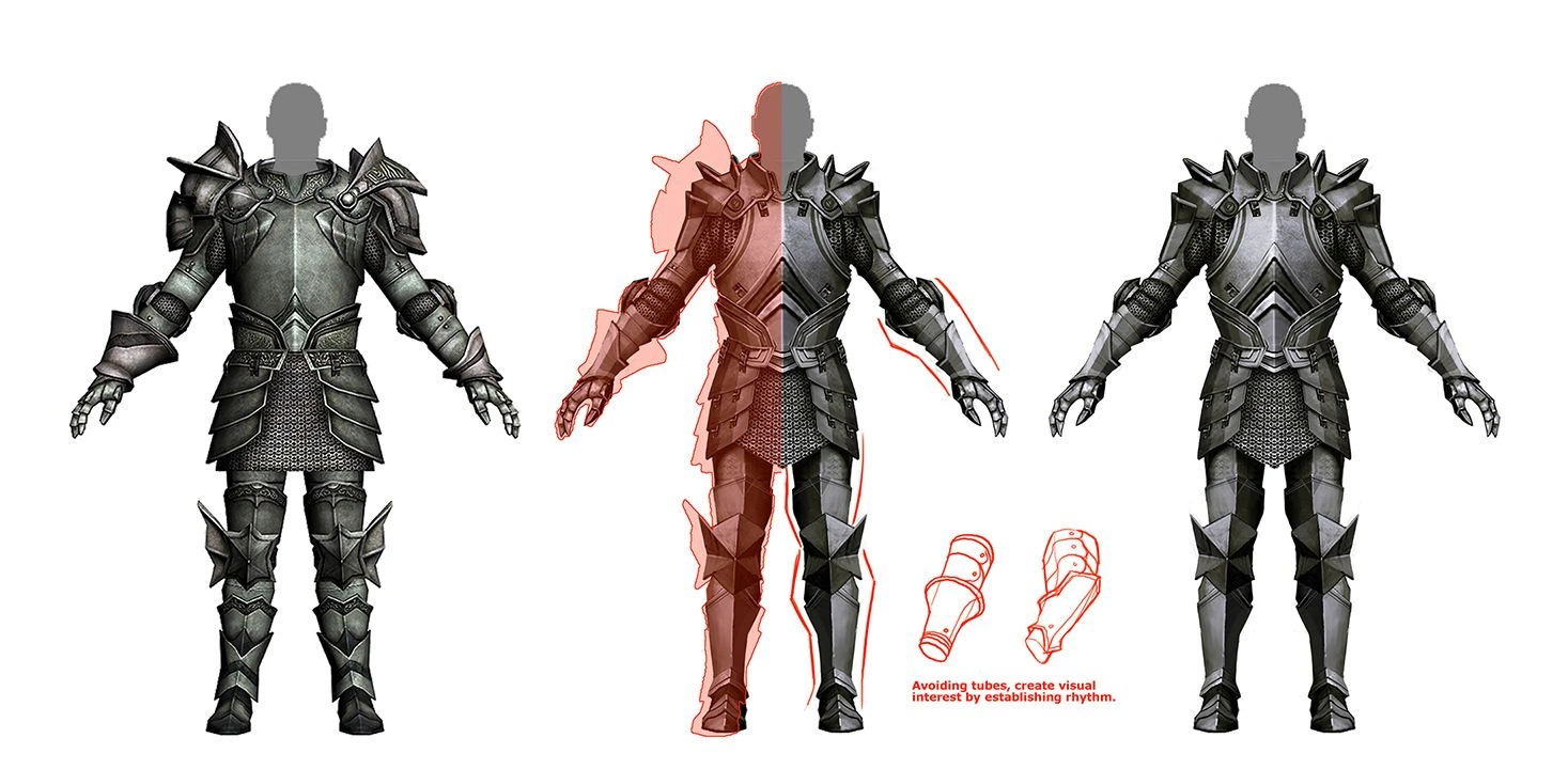 [Dragon Age] Концептуальный рисунок: Тяжёлая броня.