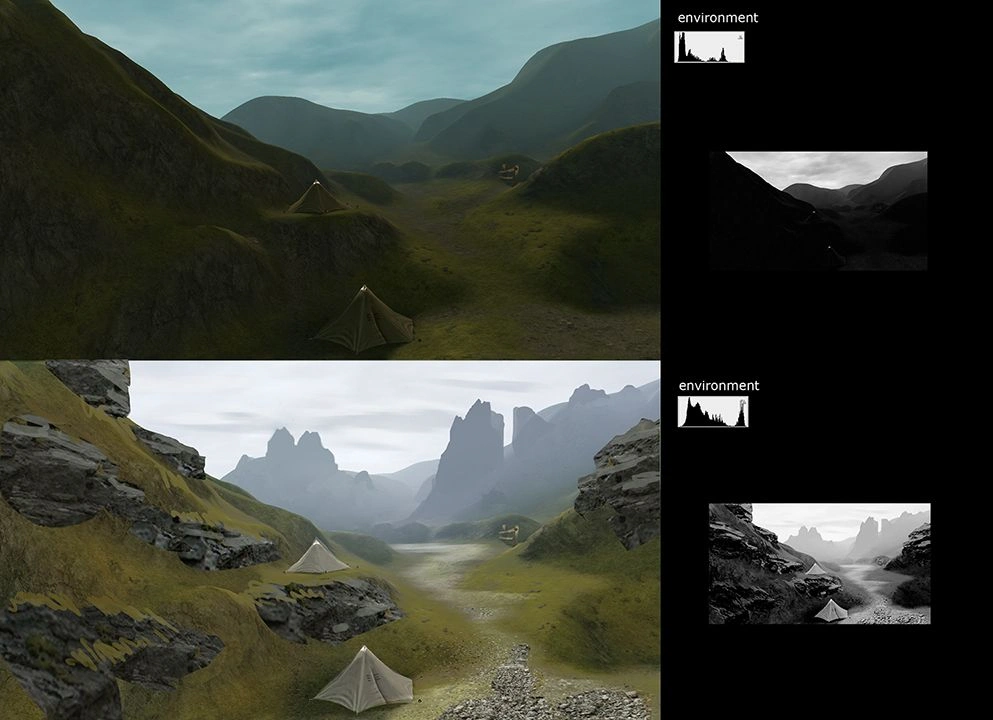[Dragon Age 2] Концептуальный рисунок: Изменение ландшафта.