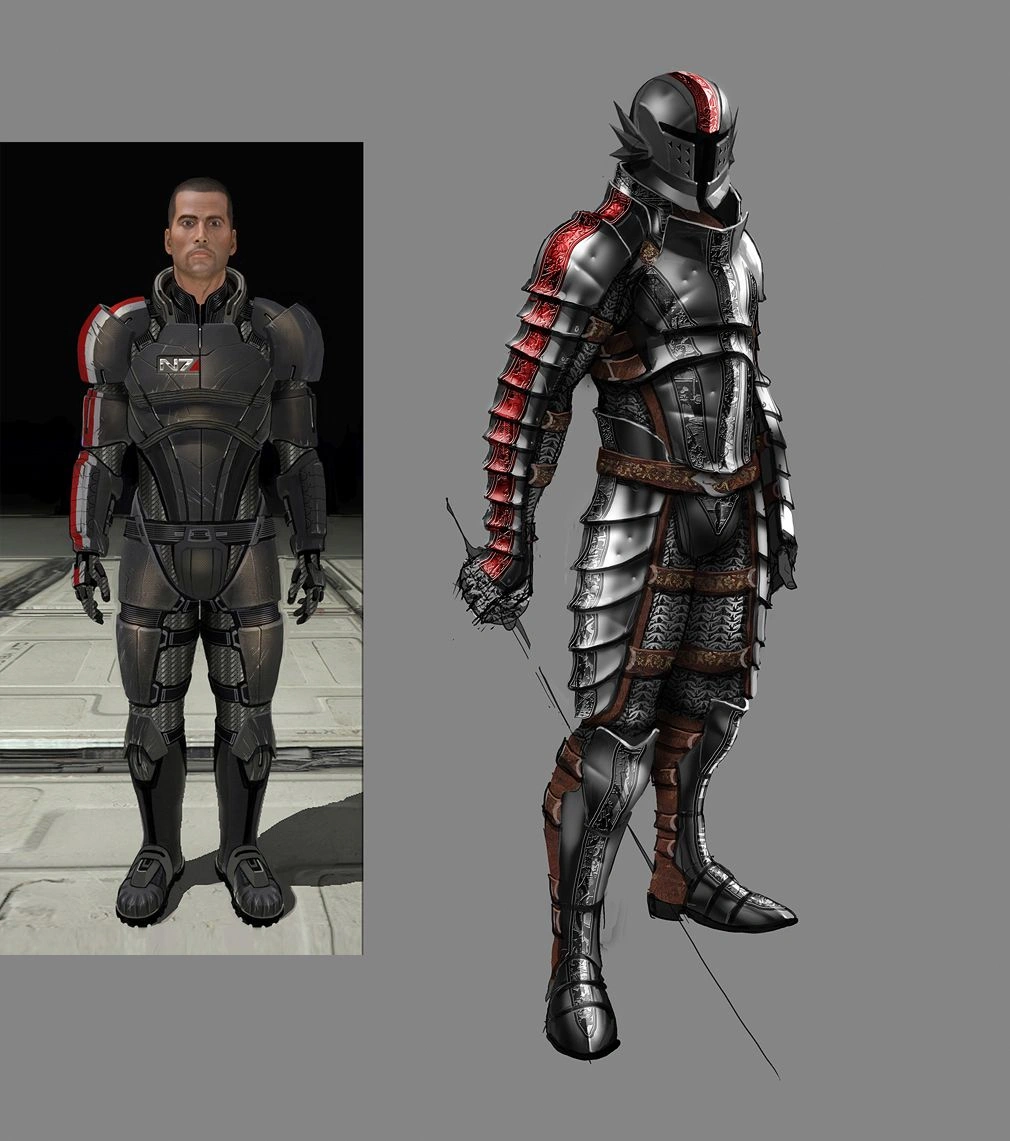 [Dragon Age] Концептуальный рисунок: Броня в стилистике Mass Effect.