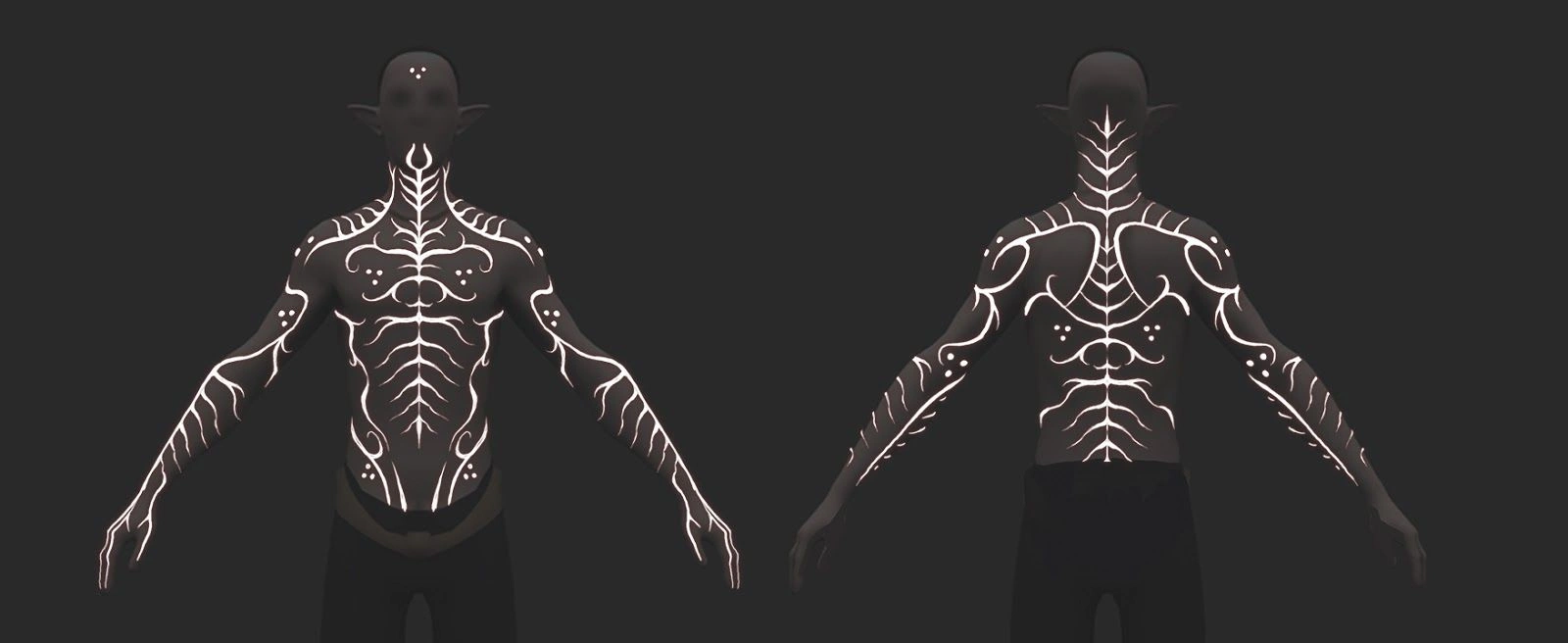 [Dragon Age 2] Концептуальный рисунок: Татуировки Фенриса.