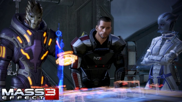 Скриншот Mass Effect 3: Шепард и Лиара.
