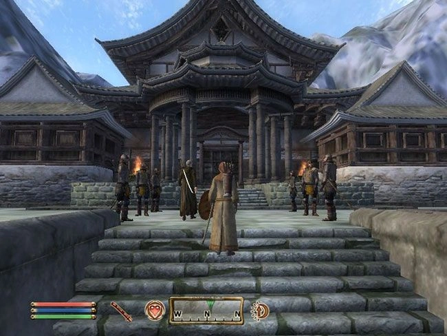 [The Elder Scrolls IV: Oblivion] На скриншоте: Теперь с компасом и целеуказателем.