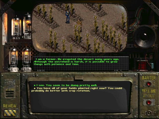 [Baldur’s Gate] На скриншоте: Диалог с фермером.