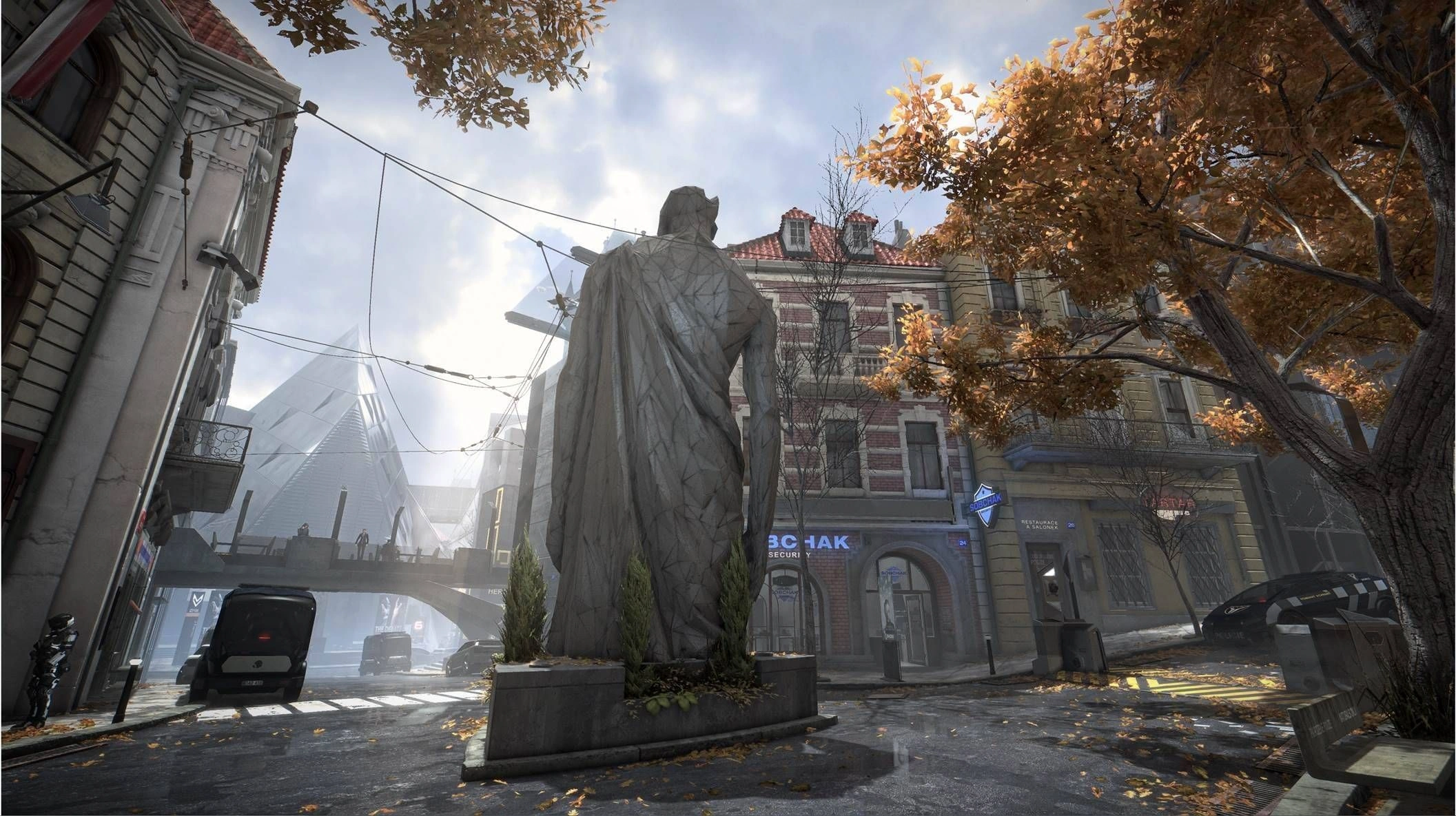 [Deus Ex: Mankind Divided] На скриншоте: Статуя.