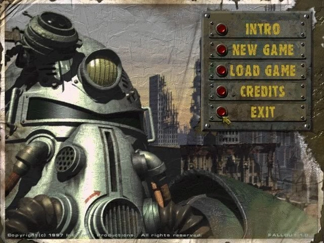 Скриншот Fallout: Главное меню.