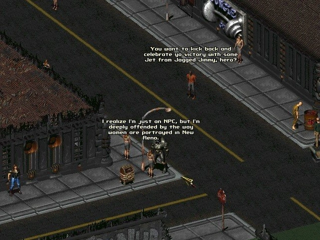 Скриншот Fallout 2: Проститутка в Нью-Рино.