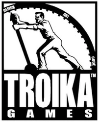 Логотип Troika Games.