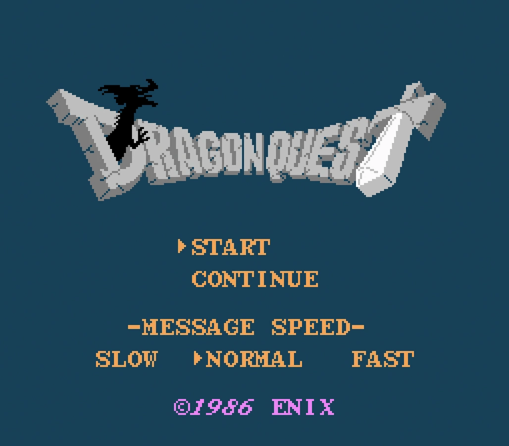 [Dragon Quest] На скриншоте: Главное меню.