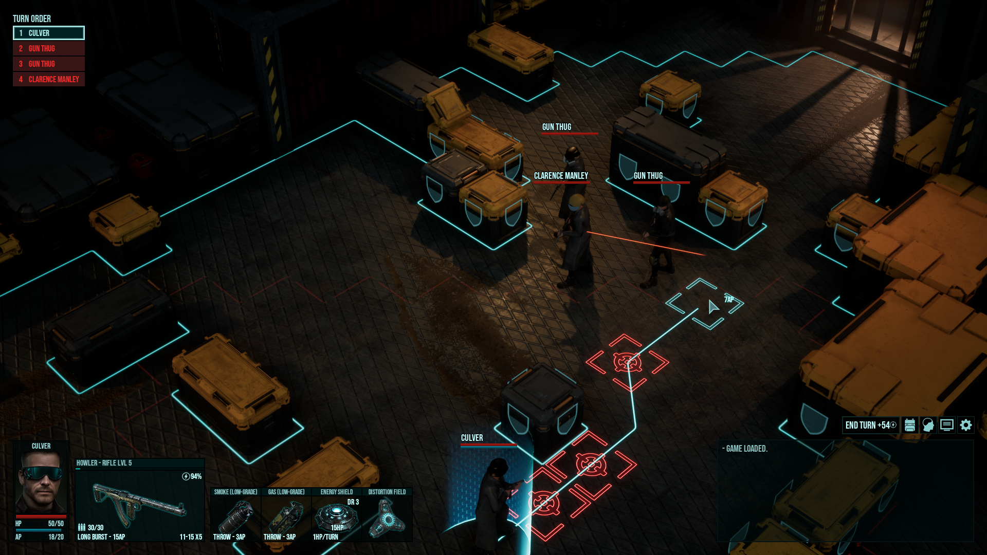 [Colony Ship RPG] На скриншоте: Укрытия и зоны контроля в бою.