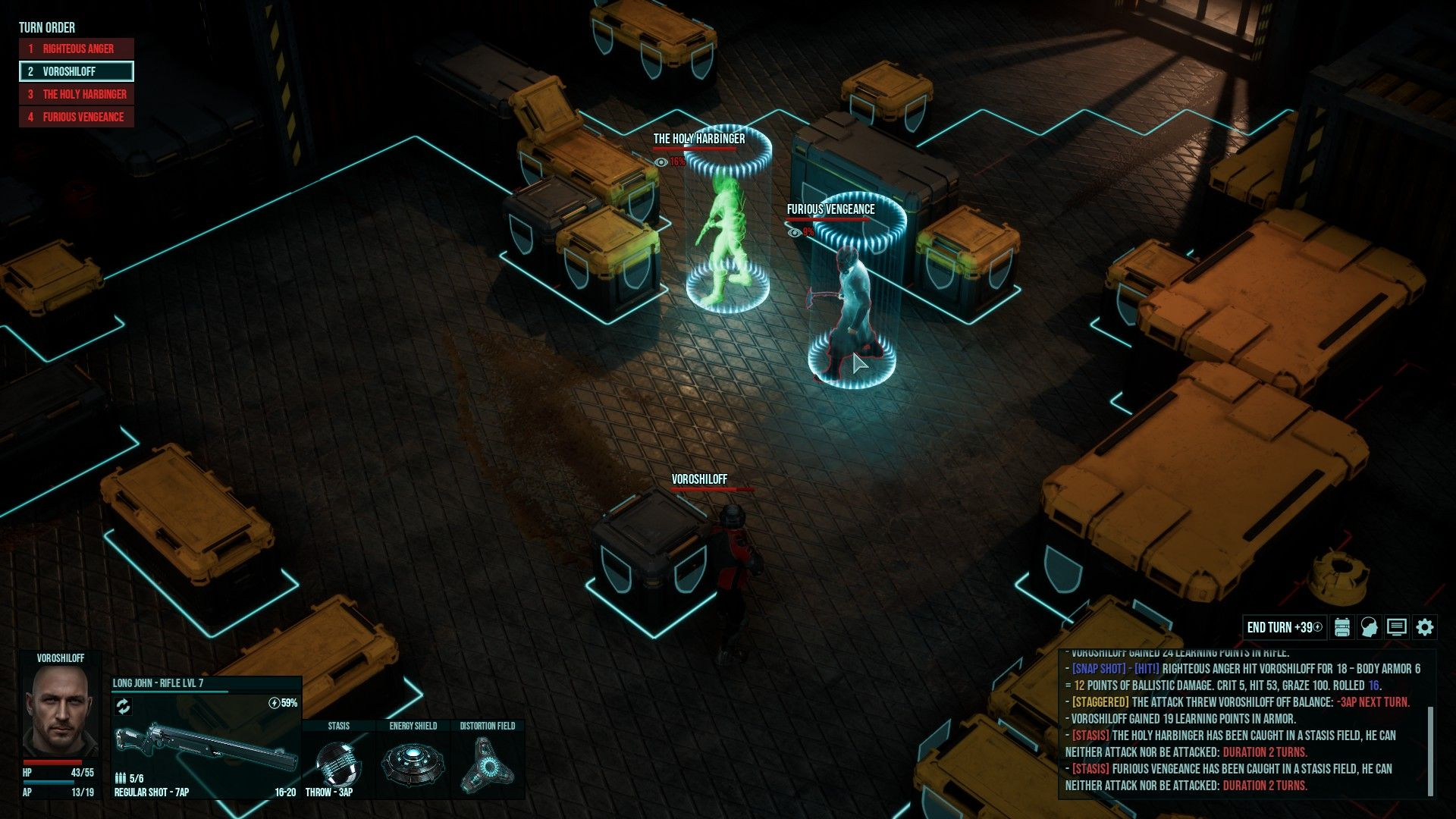 [Colony Ship RPG] На скриншоте: Противники в стазисе.