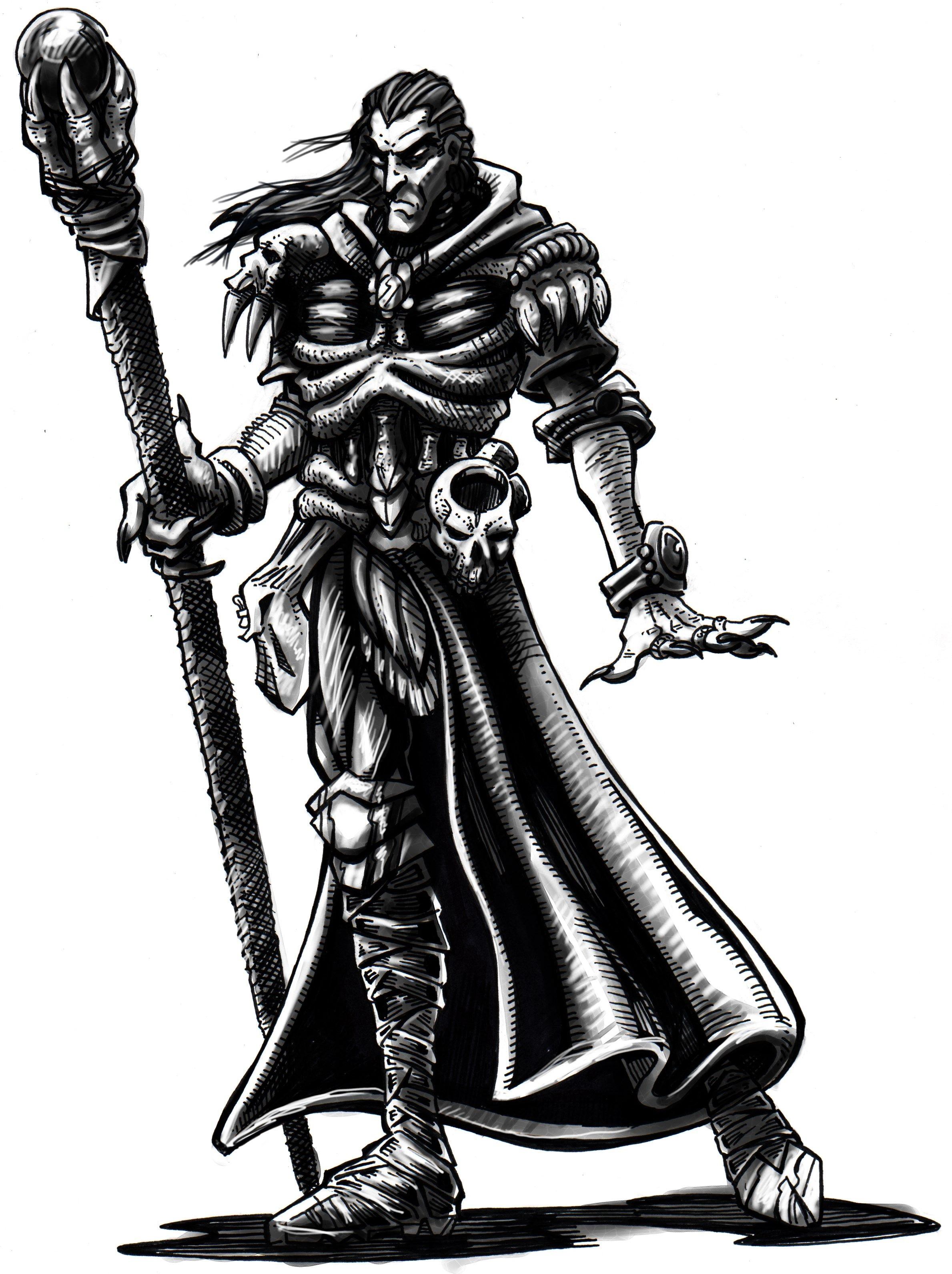 [Diablo 2] Концептуальный рисунок Некроманта.