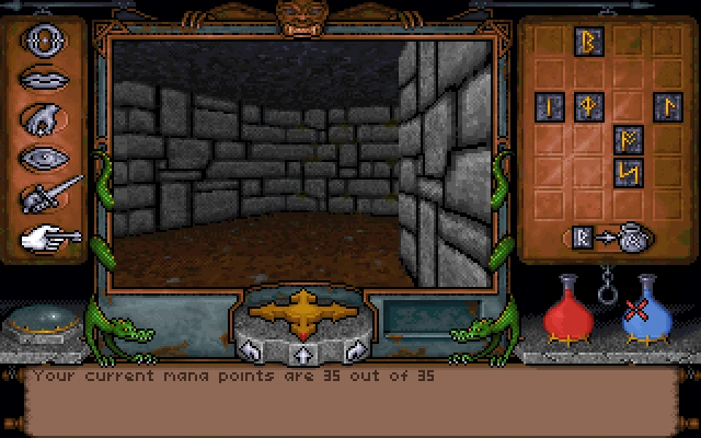 [Ultima Underworld: The Stygian Abyss] На скриншоте: Магические руны