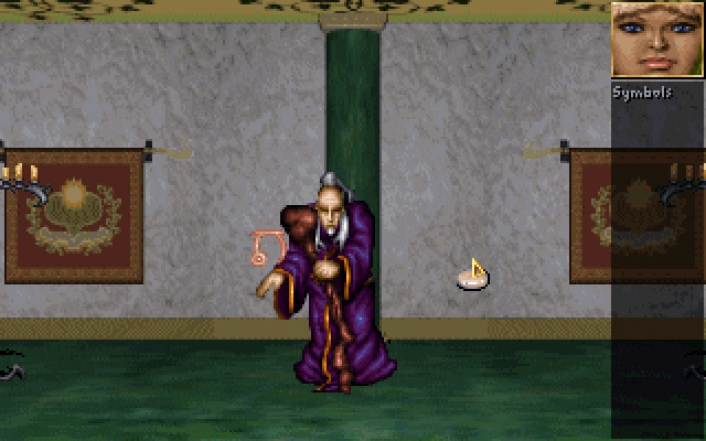 [Anvil of Dawn] На скриншоте: Придворный маг учит персонажа первому заклинанию
