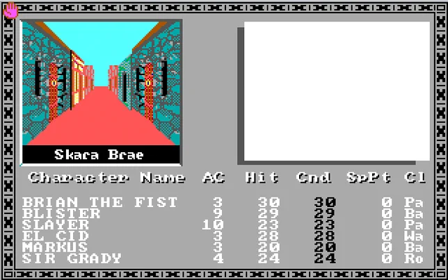 Скриншот The Bard's Tale (1985).