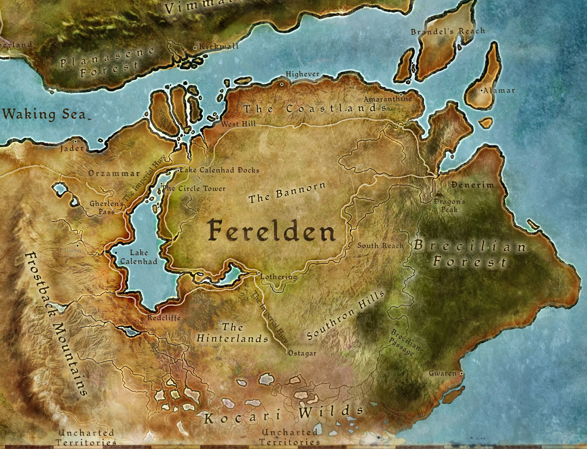 [Dragon Age: Origins] Карта Ферелдена