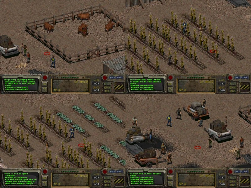 [Fallout 1] На скриншотах: фермы, выходящие за игровые области