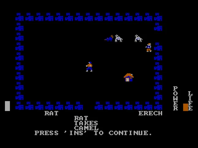 Скриншот Stuart Smith's Adventure Construction Set (1984): похищение верблюда.