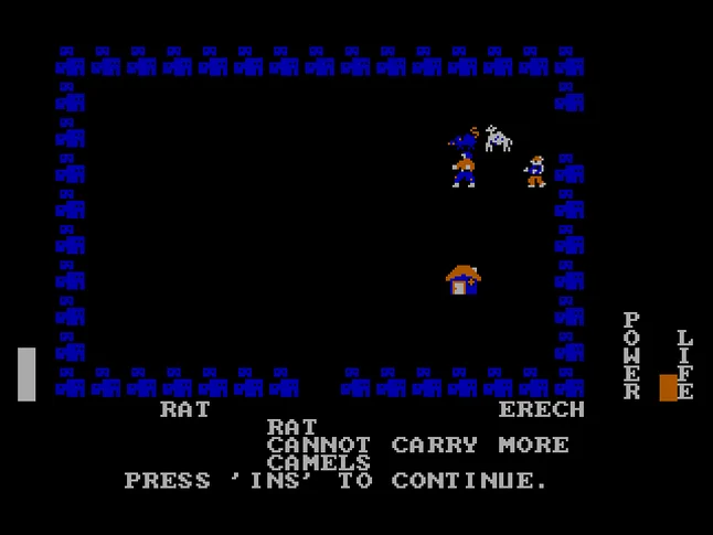 Скриншот Stuart Smith's Adventure Construction Set (1984): похищение верблюда провалилось.