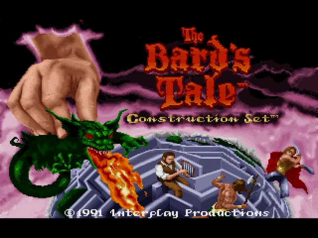 Скриншот Bard's Tale Construction Set (1991): Заглавный экран.