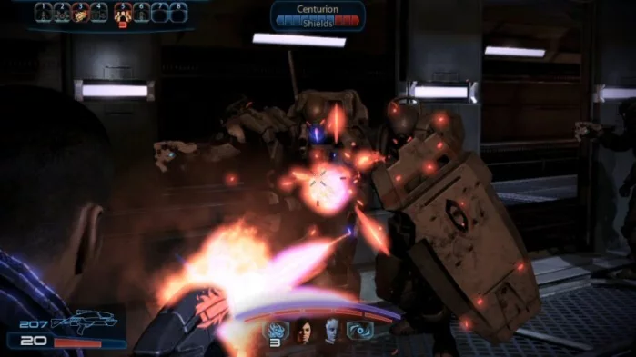 [Mass Effect 3] На скриншоте: Штурмовики Цербера со щитами.