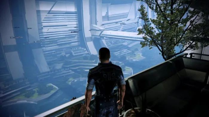 [Mass Effect 3] На скриншоте: Цитадель и синий светофильтр.