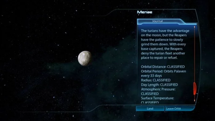 [Mass Effect 3] На скриншоте: Информация по Менае.