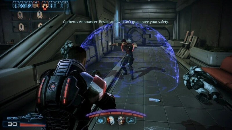 [Mass Effect 3] На скриншоте: Человек за щитом.
