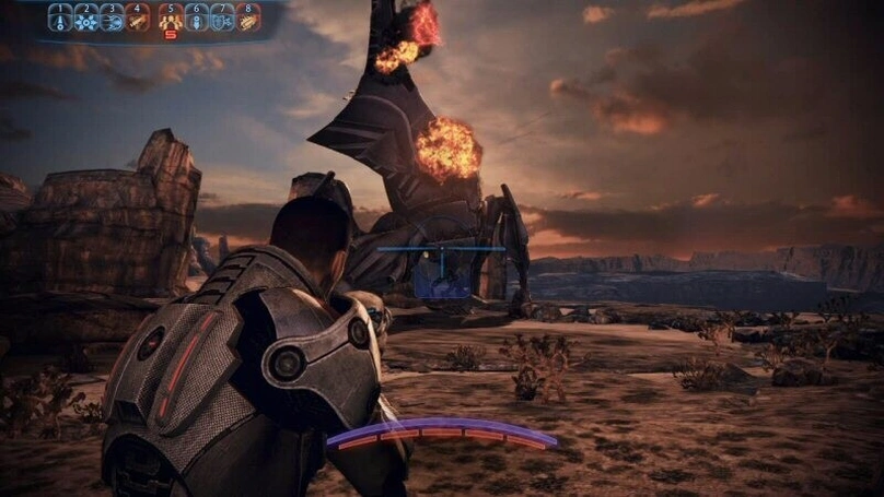 [Mass Effect 3] На скриншоте: Обстрел Жнеца на Раннохе.