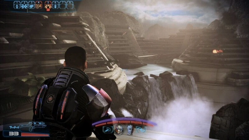 [Mass Effect 3] На скриншоте: Здания саларианской разведки.