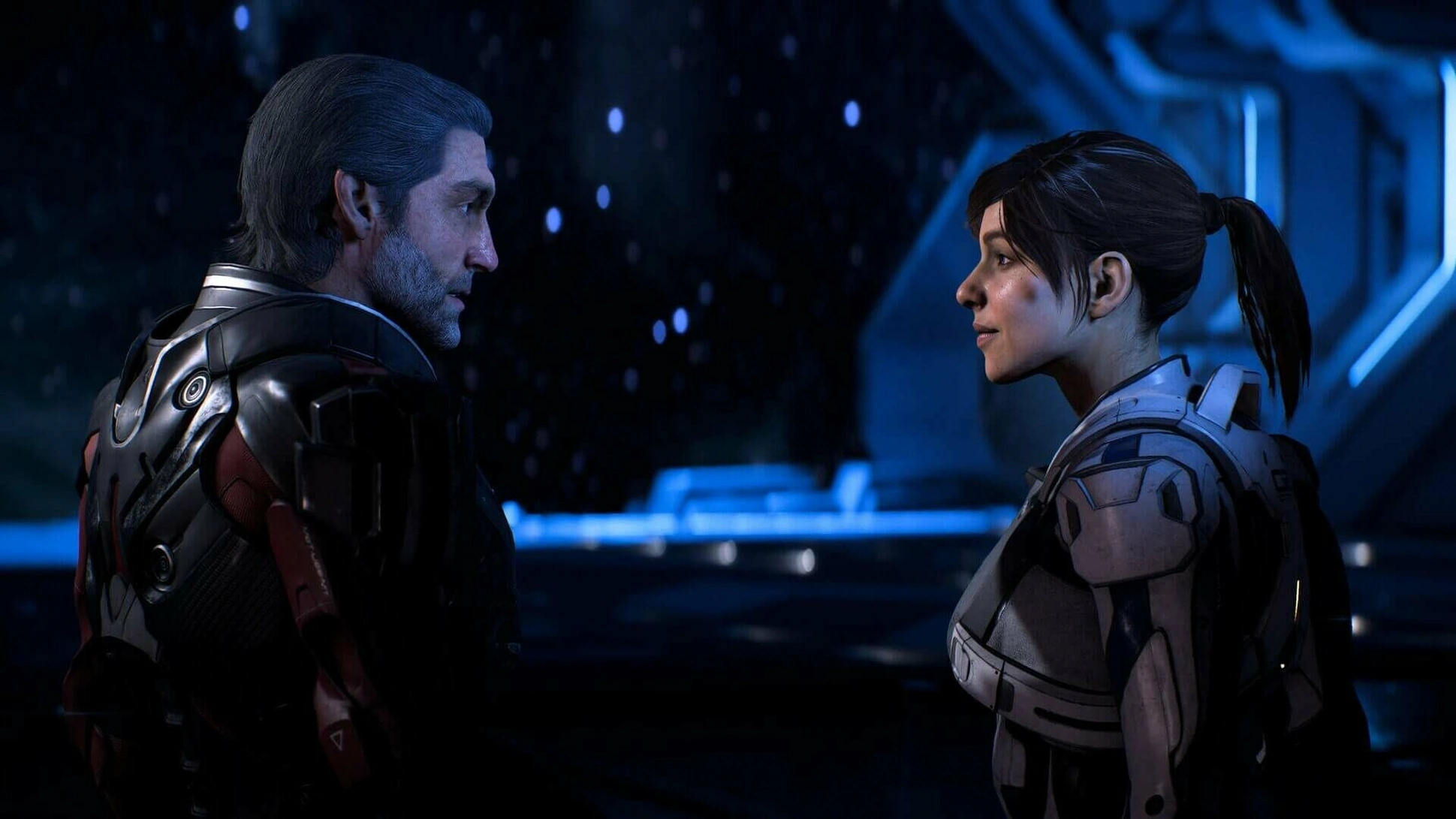 Скриншот Mass Effect: Andromeda: Райдеры — старший и младшая.