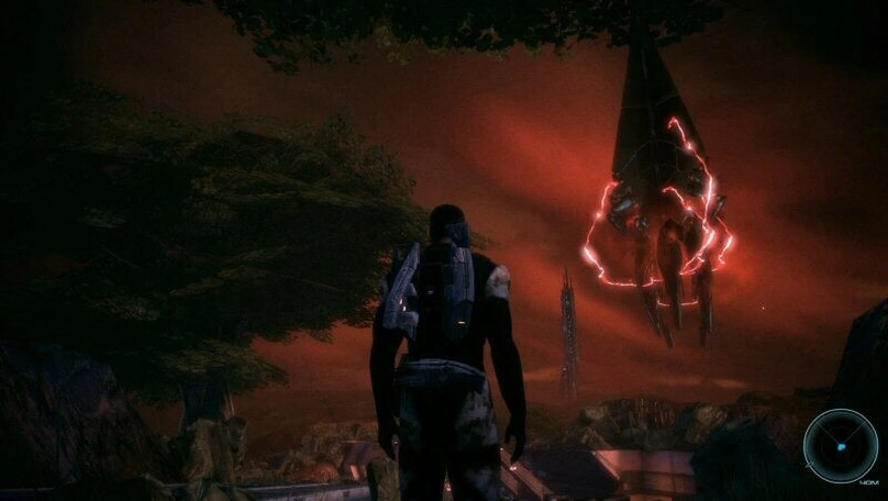 [Mass Effect] На скриншоте: Взлёт Властелина на Иден Прайм.