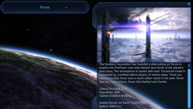 [Mass Effect] На скриншоте: Описание Фероса.