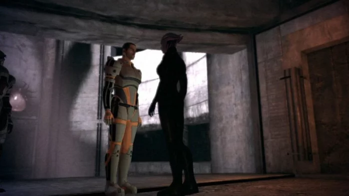 [Mass Effect] На скриншоте: Шиала и Шепард на Феросе.