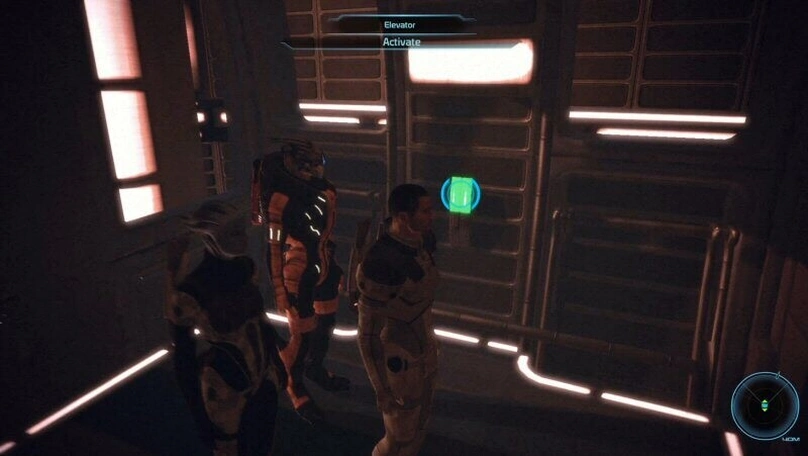 [Mass Effect] На скриншоте: Лифт в лабораториях Вершины 15.