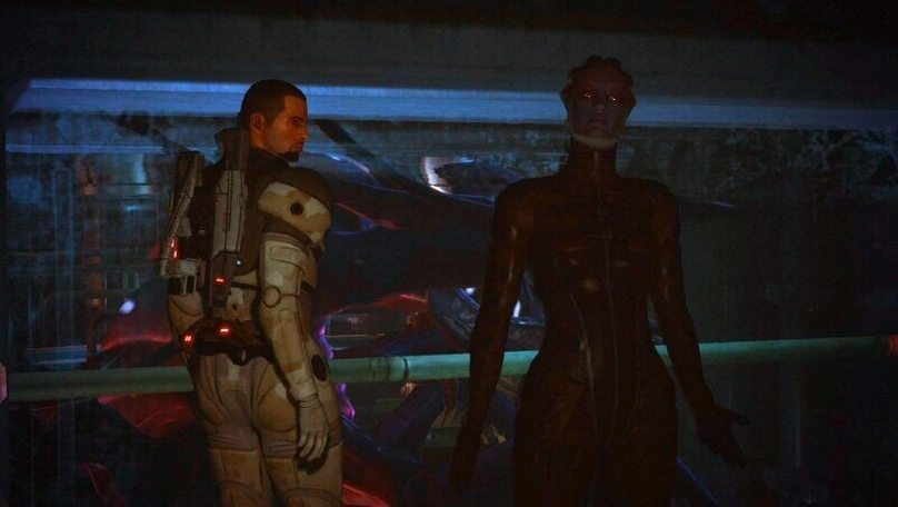 [Mass Effect] На скриншоте: Царица рахни управляет азари.