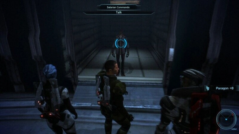 [Mass Effect] На скриншоте: Пленный саларианец на Вермайре.