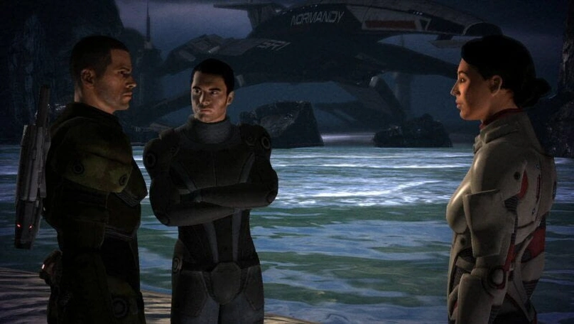 [Mass Effect] На скриншоте: Кайден и Эшли на Вермайре.