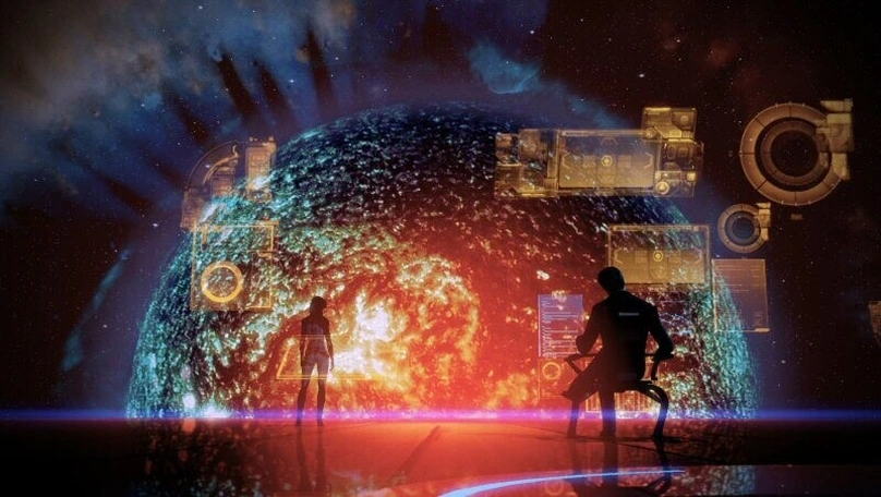 [Mass Effect 2] На скриншоте: Вступительный диалог Призрака и Миранды.