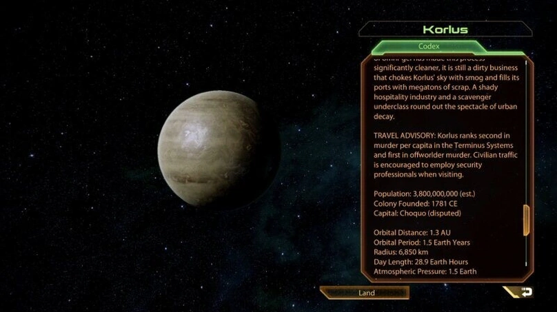 [Mass Effect 2] На скриншоте: Описание Корлуса.