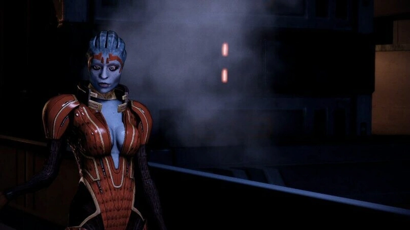 [Mass Effect 2] На скриншоте: Самара и её декольте.