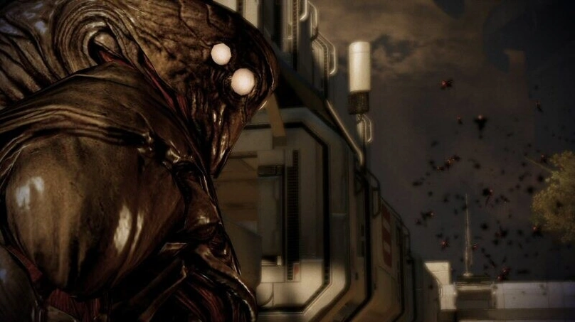 [Mass Effect 2] На скриншоте: Коллекционер крупным планом.