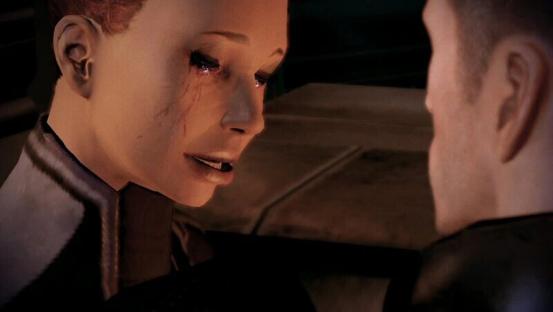 [Mass Effect 2] На скриншоте: Плачущая мать Неф.