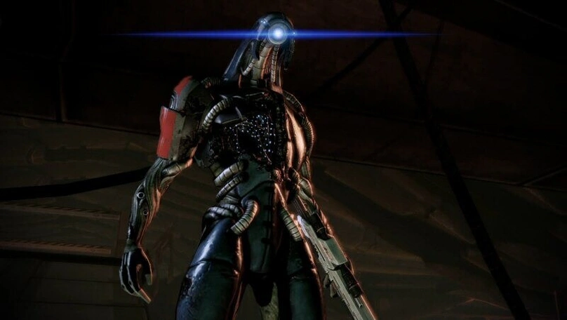 [Mass Effect 2] На скриншоте: Встреча с Легионом.