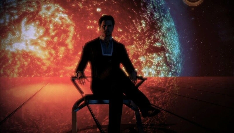 [Mass Effect 2] На скриншоте: Призрак в кресле.
