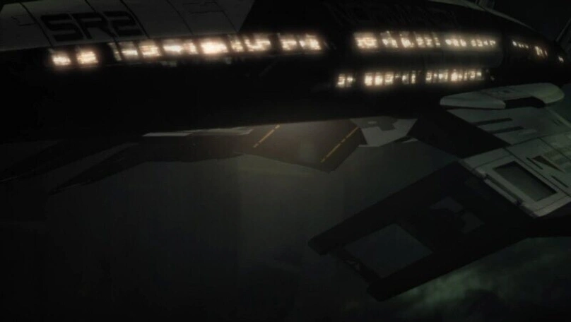 [Mass Effect 2] На скриншоте: Светящаяся Нормандия.