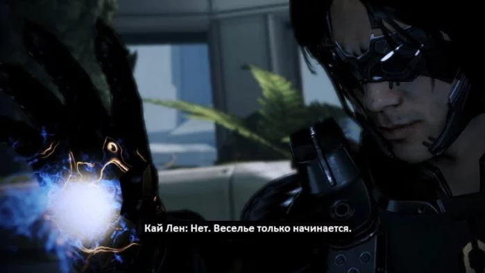 [Mass Effect 3] На скриншоте: Кай Лен крупным планом.